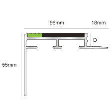 ATC – Heavy Duty – 10mm and 12.5mm Slimline Non Slip Stair Nosing