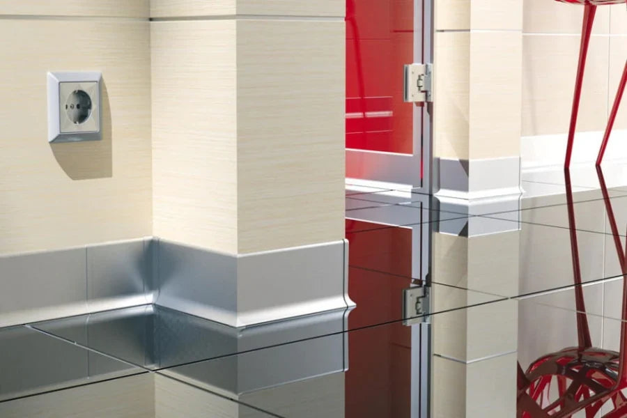 Anodised Aluminium Skirting Board Trim Profile