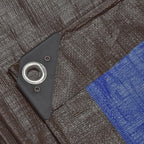 Heavy Duty Tarpaulin 185gsm – Brown Blue Waterproof Tarp for Professional and Outdoor Use with Reinforced Eyelets