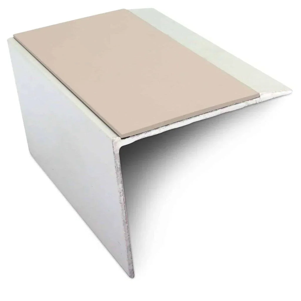 NSL21 67 x 55mm Aluminium Stair Nosing with PVC Anti-Slip & DDA Compliance