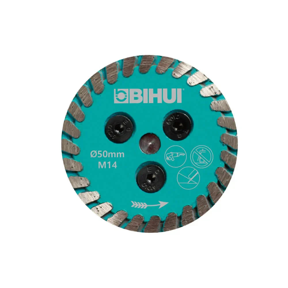 Bihui 50mm Mini Diamond Tile Cutting Disc – Wet & Dry, M14 Thread