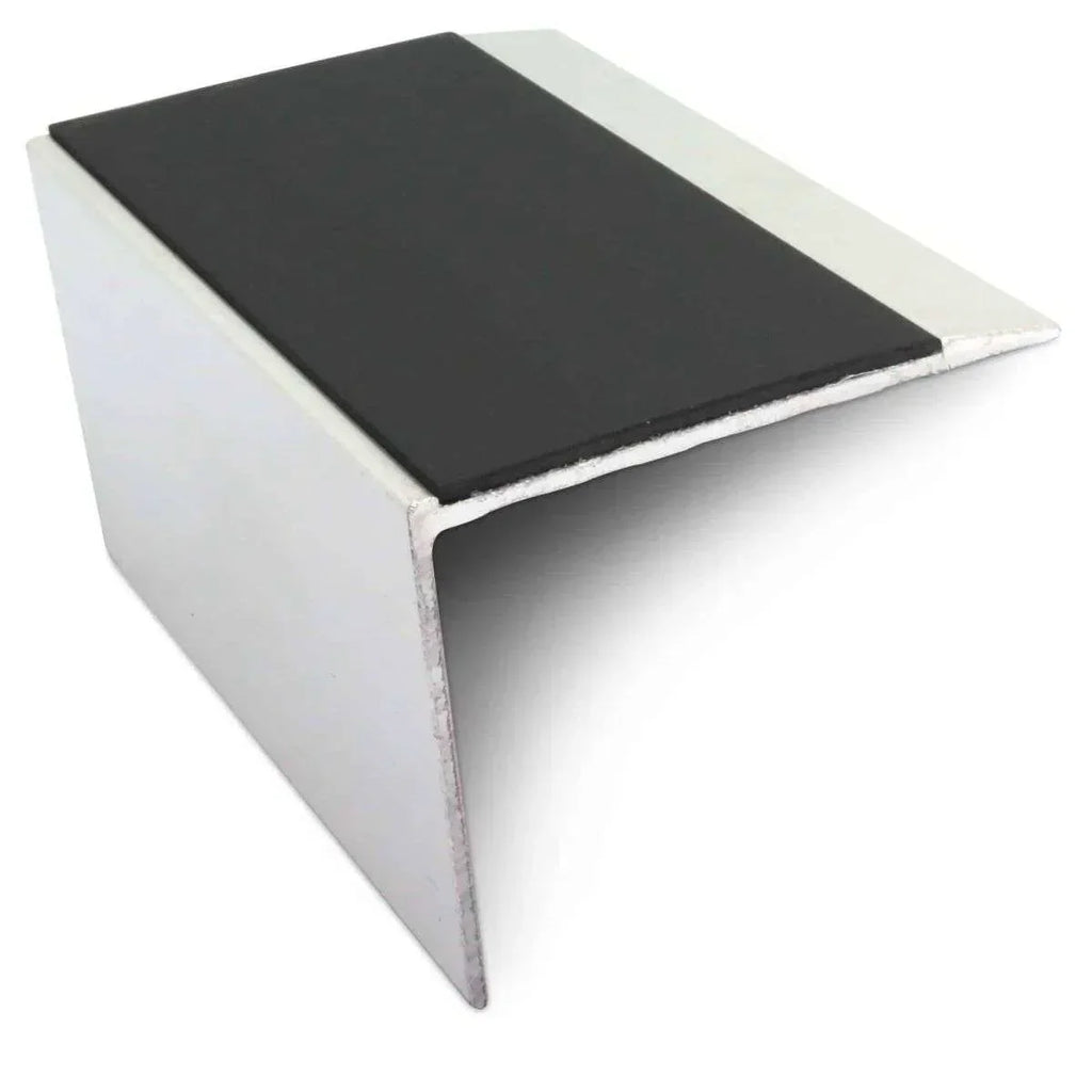 NSL21 67 x 55mm Aluminium Stair Nosing with PVC Anti-Slip & DDA Compliance