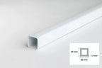 Black & White Durable PVC Plastic Box Section Square Tube
