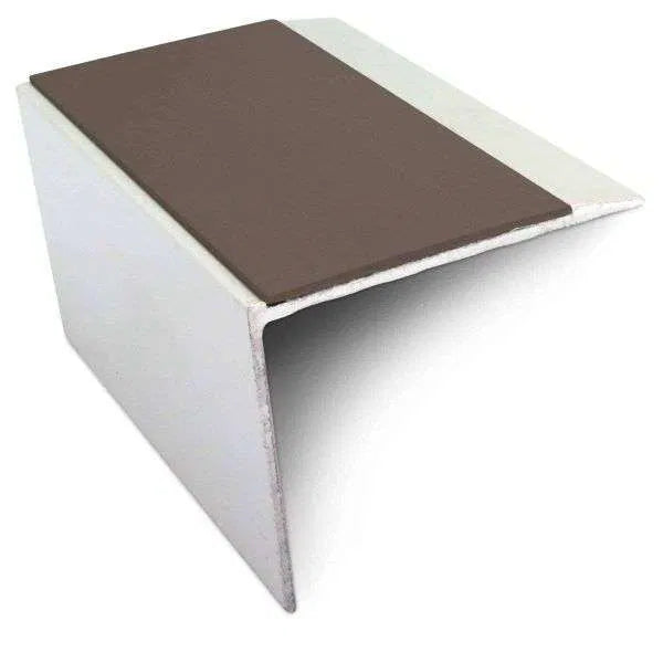 NSL21 67 x 55mm Aluminium Stair Nosing with PVC Anti-Slip & DDA Compliance