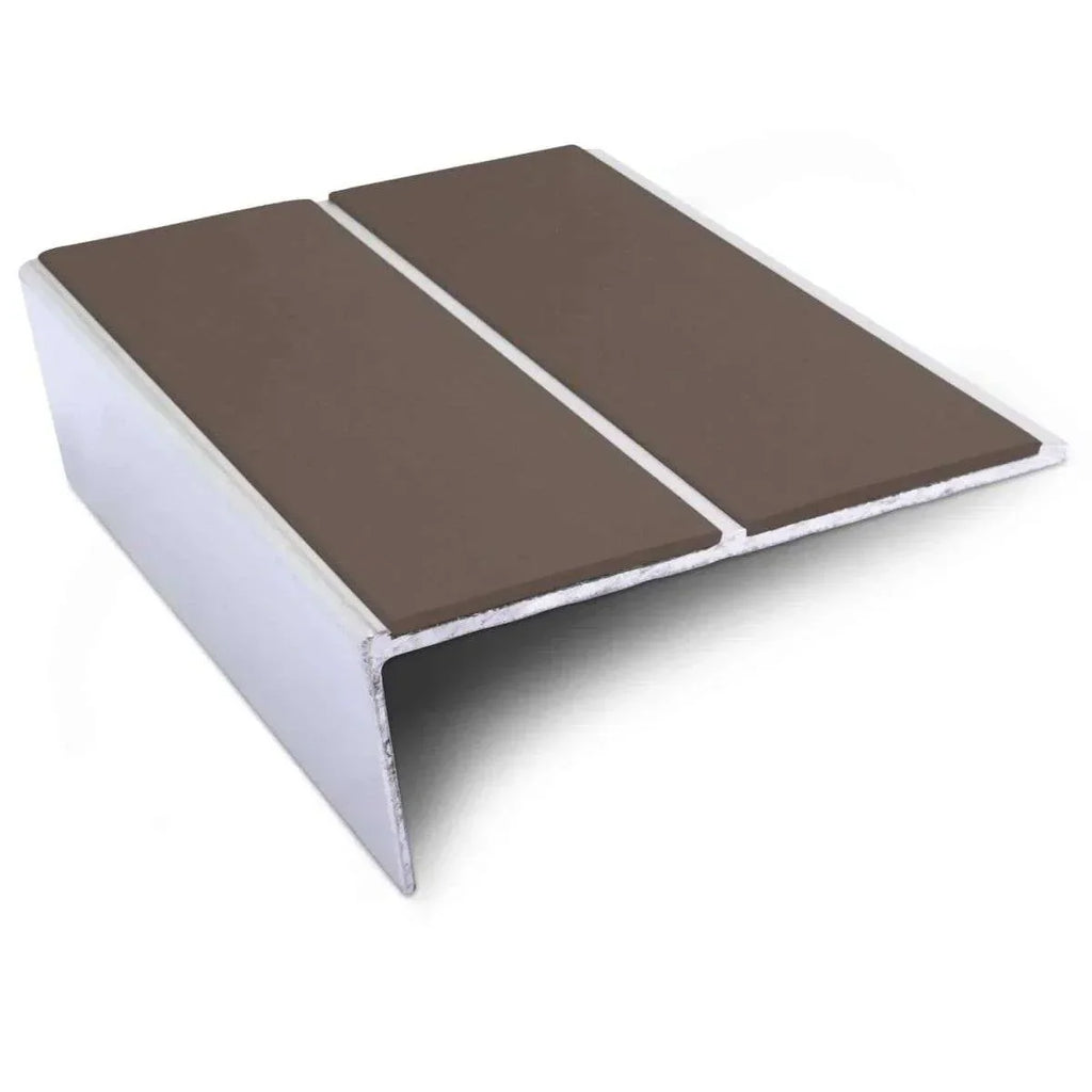 NSL10 85 x 32mm Aluminium Non Slip Stair Nosing Edge Trim With Pvc Insert