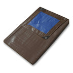 Heavy Duty Tarpaulin 185gsm – Brown Blue Waterproof Tarp for Professional and Outdoor Use with Reinforced Eyelets
