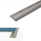 Metal strip with 'INOX' label and technical details on a white background