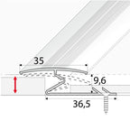 C69 35mm Anodised Aluminium Z Carpet Profile