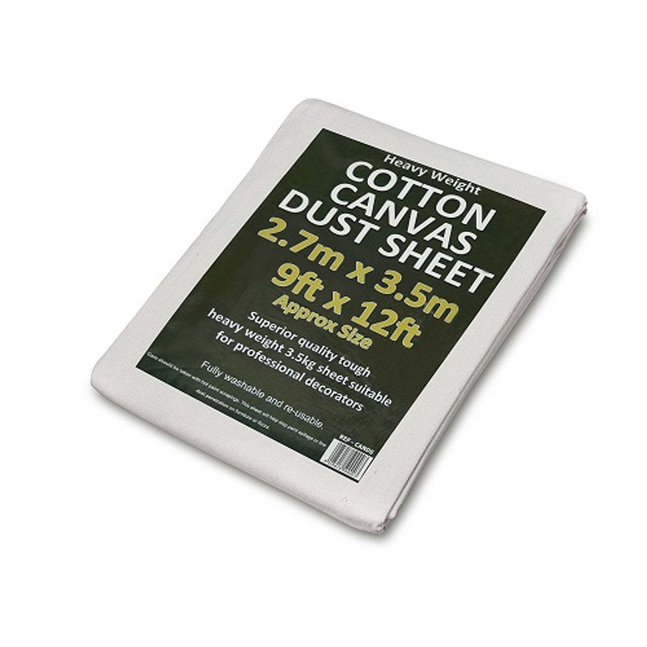 Cotton Canvas Dust Sheet – Heavy-Duty Painter’s Protective Cover (2.7m x 3.6m, 3.5kg)