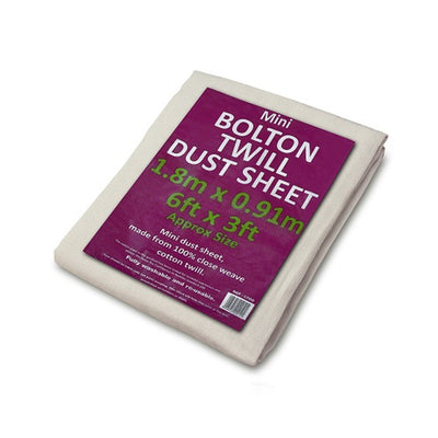 Bolton Twill Dust Sheets – Heavy Duty Premium Cotton Protective Sheets for Decorating, Painting and DIY