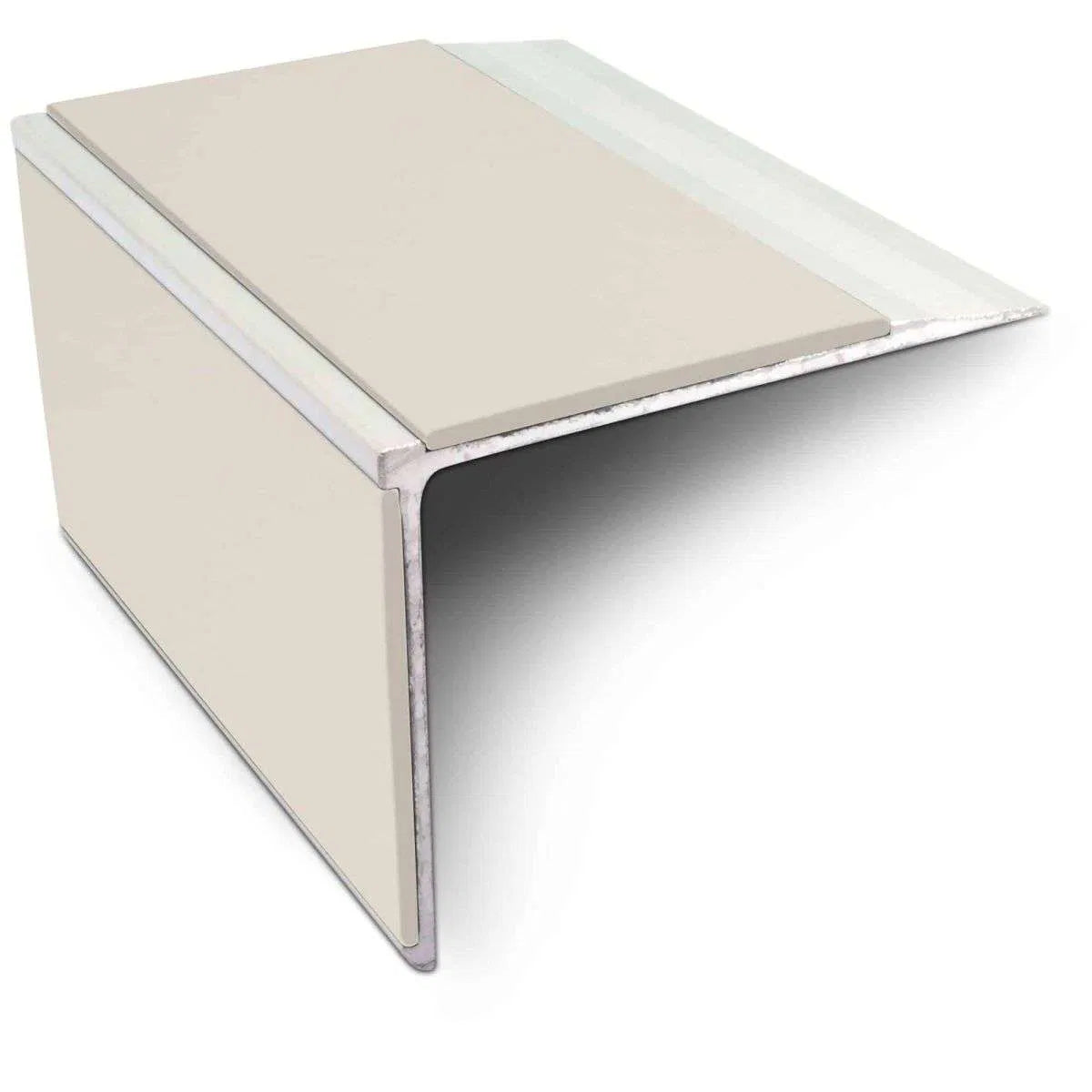 NSL27 DDA Compliant Aluminium Stair Nosing 75x58mm – Non Slip Edge Trim with PVC Insert