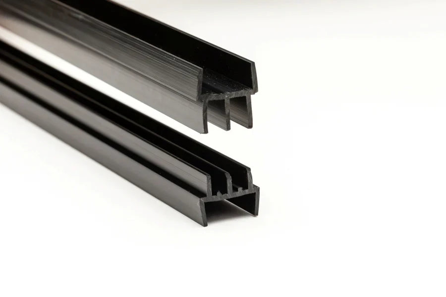 Clip-On Vivarium Double Channel Top & Bottom Glass Runners Track for 15/18 MM Board