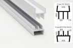 Clip-On Vivarium Double Channel Top & Bottom Glass Runners Track for 15/18 MM Board