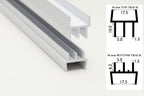 Clip-On Vivarium Double Channel Top & Bottom Glass Runners Track for 15/18 MM Board