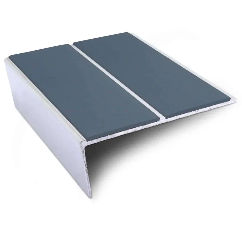 NSL10 85 x 32mm Aluminium Non Slip Stair Nosing Edge Trim With Pvc Insert