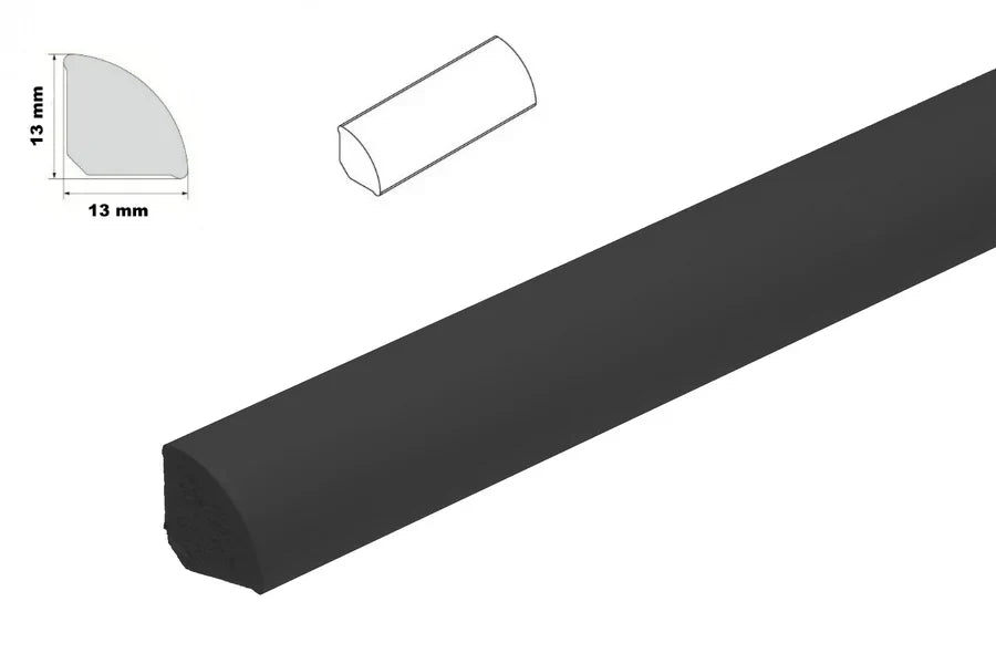 Decorative Flooring Window Edge Beading Worktop Strip uPVC 13mm Quadrant Trim Moulding