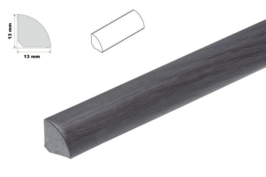 Decorative Flooring Window Edge Beading Worktop Strip uPVC 13mm Quadrant Trim Moulding