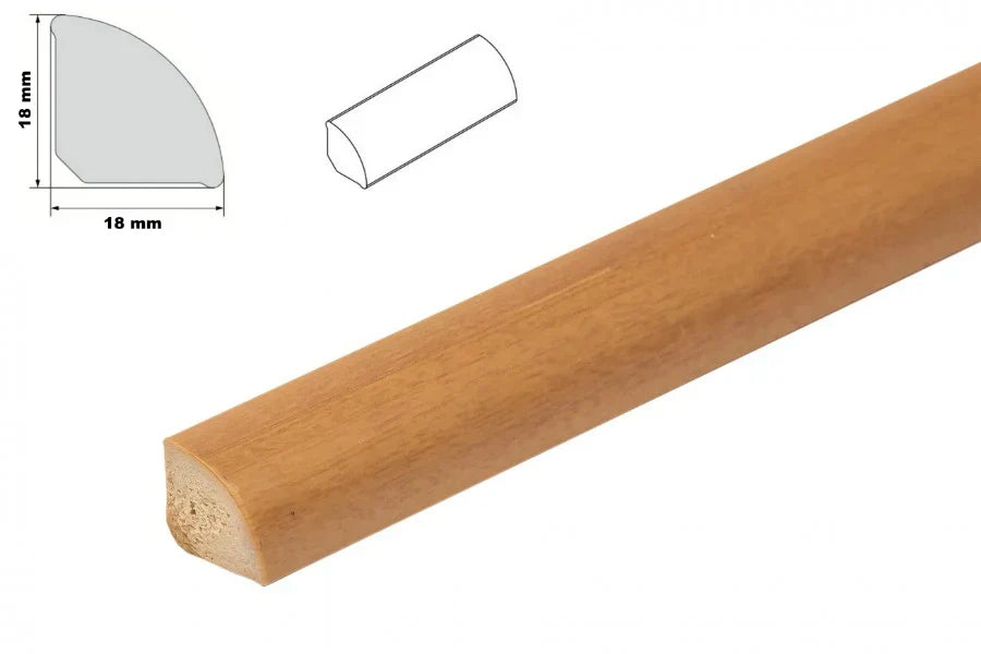 Decorative Flooring Window Edge Beading Worktop Strip uPVC 18mm Quadrant Trim Moulding
