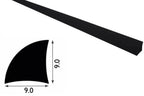 Decorative Flooring Window Edge Beading Worktop Strip uPVC 9mm Quadrant Trim Moulding