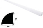 Decorative Flooring Window Edge Beading Worktop Strip uPVC 9mm Quadrant Trim Moulding