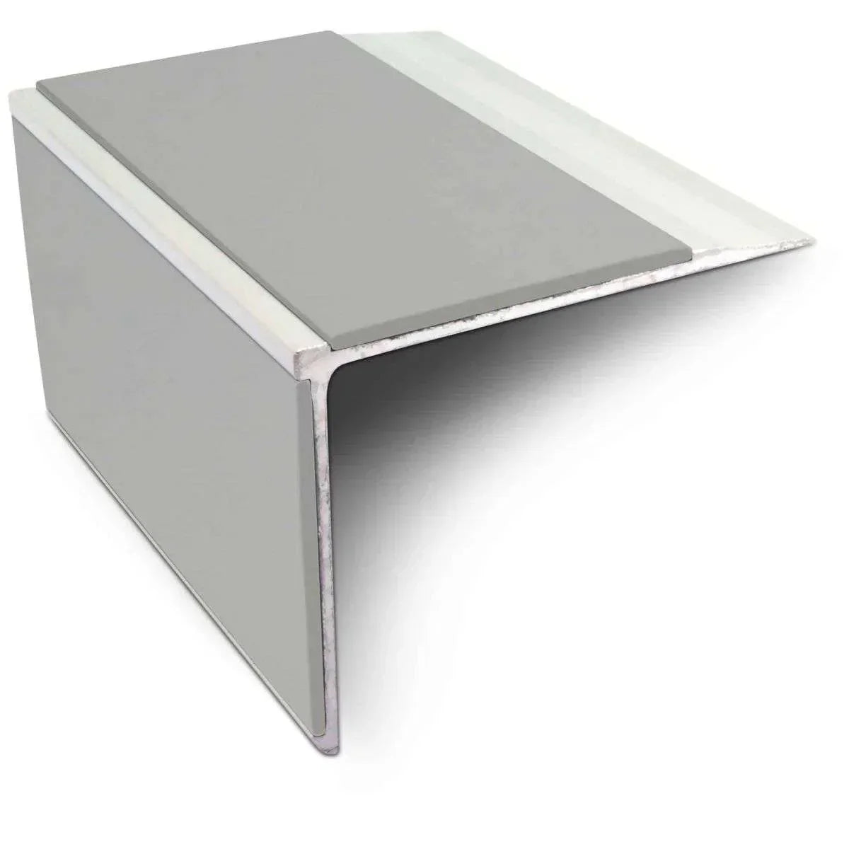 NSL27 DDA Compliant Aluminium Stair Nosing 75x58mm – Non Slip Edge Trim with PVC Insert
