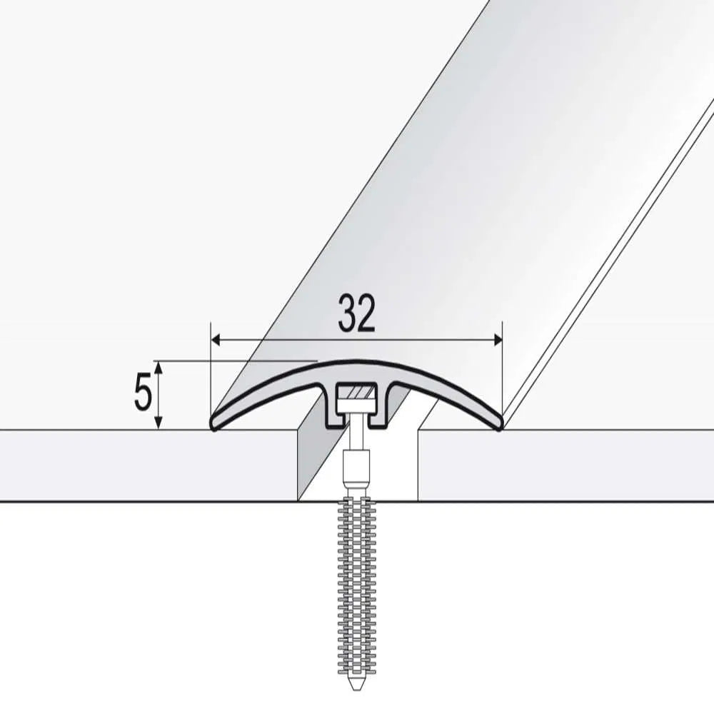 E66 – 32mm PVC Wood Effect Floor Transition Door Strip