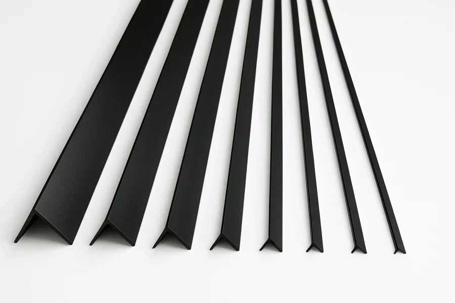 Equal & Unequal Edge Protecto Black PVC Plastic Corner Angle Trim 90°