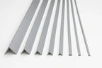 Equal & Unequal Edge Protector Light Grey PVC Plastic Corner Angle Trim 90°