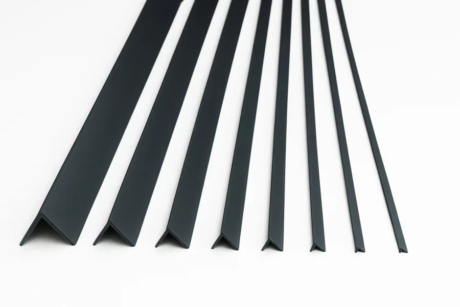 Equal & Unequal RAL 7016 Edge Protector Anthracite PVC Plastic Corner Angle Trim 90°