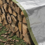 Heavy Duty Tarpaulin 270gsm - Extra Heavy Duty Green/Silver Waterproof UV-Stabilised PE Ground Sheet