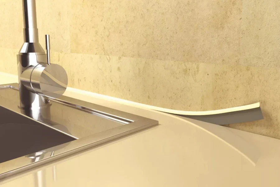 Flexible Waterproof Adhesive Edge Worktop Seal Strip Trim - Kitchen Bathroom