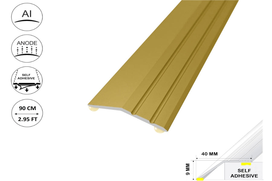 Aluminium Ramp Door Threshold Strip 900 MM Length Self-Adhesive Anodised Door Floor Bar Edge Trim IP11/S