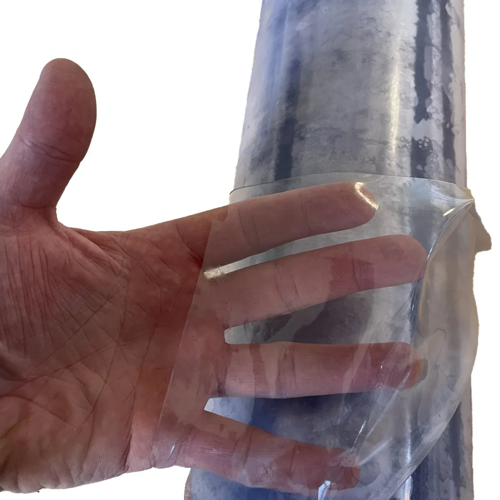 Glass Clear PVC Roll 1.1m x 25m – 310gsm Waterproof Vinyl Sheet and Heavy-Duty Transparent Tarpaulin