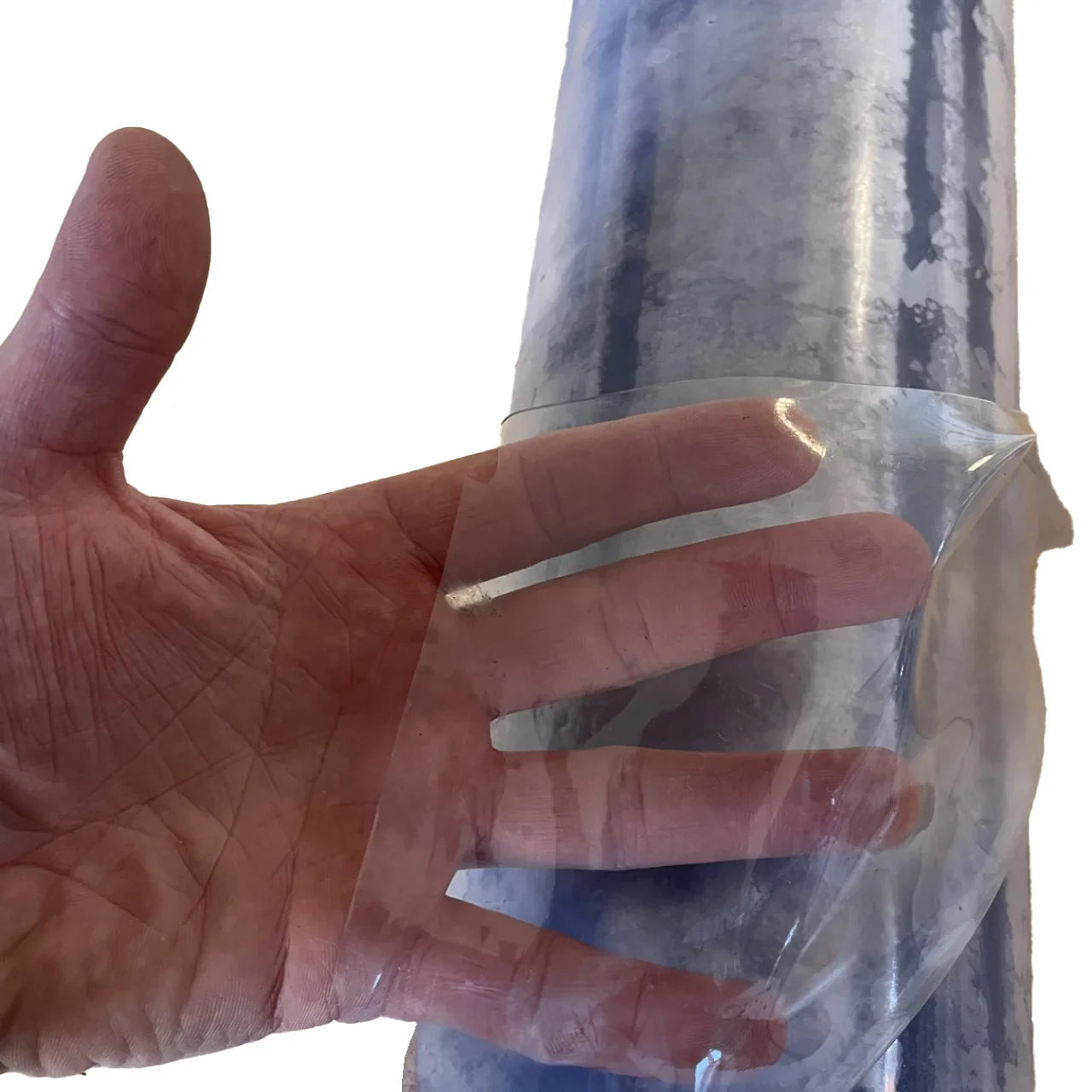 Glass Clear PVC Roll 1.1m x 25m – 310gsm Waterproof Vinyl Sheet and Heavy-Duty Transparent Tarpaulin