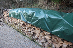 Heavy Duty Tarpaulin 250gsm – Green Brown Waterproof UV-Resistant Outdoor Protective Cover for Garden & Construction