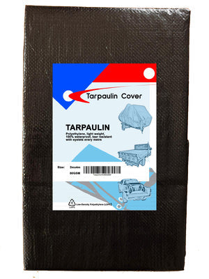 Heavy Duty 80GSM Black & White Tarpaulin Sheet – Waterproof & Tear Resistant Industrial Cover