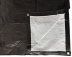 Heavy Duty 80GSM Black & White Tarpaulin Sheet – Waterproof & Tear Resistant Industrial Cover