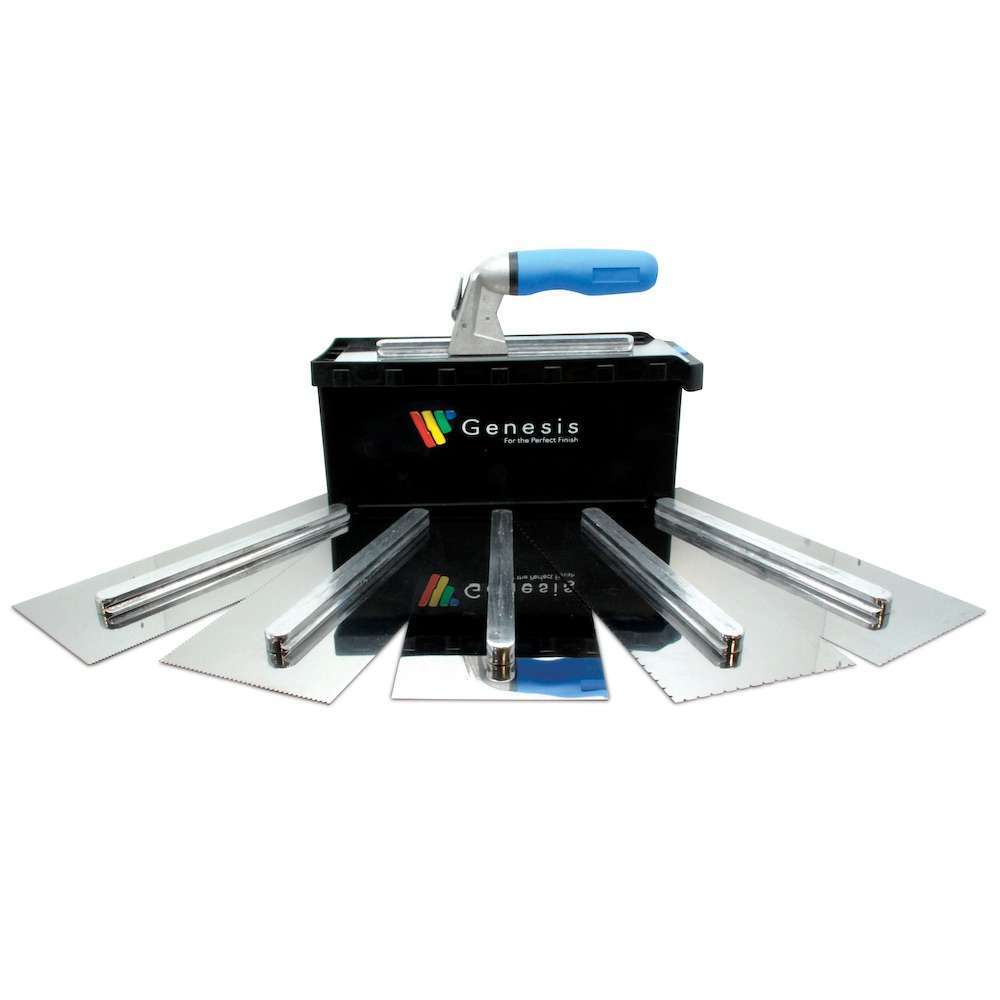 Multi-Size Interchangeable Notched Flooring Trowel – Professional Adhesive Tool