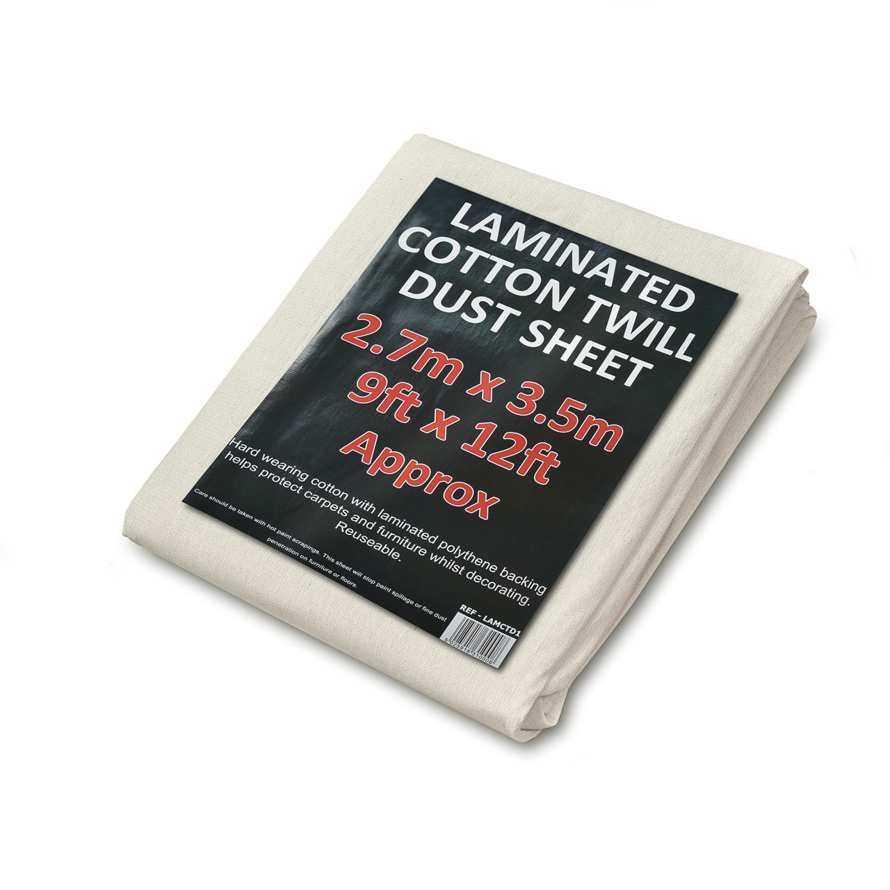 Laminated Twill Dust Sheet – Heavy-Duty Cotton Sheet with Waterproof Backing for Painting and Decorating