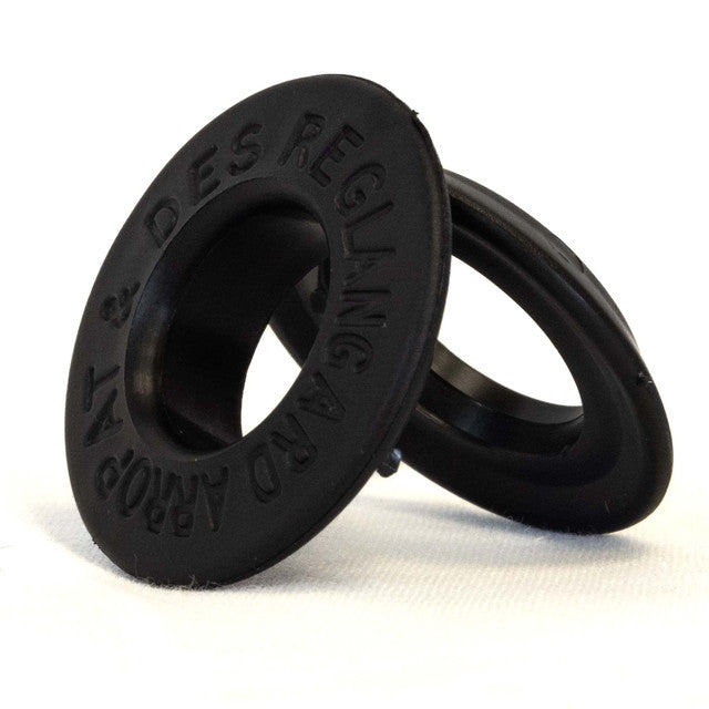 Plastic Eyelets 12mm Snap-N-Tap Heavy Duty Tarpaulin Repair Kit - Tool-Free Weatherproof Fasteners in Multiple Colors Black
