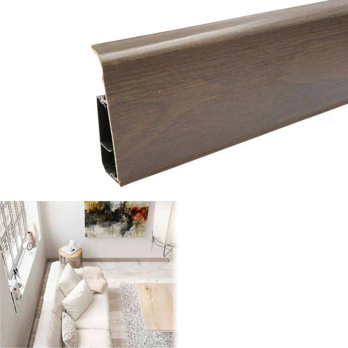 Lima 72mm PVC Skirting Board With Cable Management System