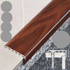 Wooden floor trim with mahogany finish on a white background