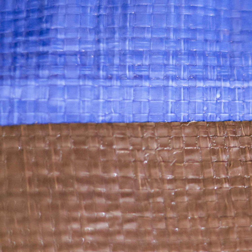 Heavy Duty Tarpaulin 185gsm – Brown Blue Waterproof Tarp for Professional and Outdoor Use with Reinforced Eyelets