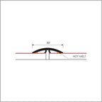 M-M0300 PVC 30mm Wood-Effect Flat Self-Adhesive Door Threshold Strip