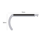 NHB 72x38mm Heavy Duty Hard Nose PVC Stair Nosing – Non-Slip Profile