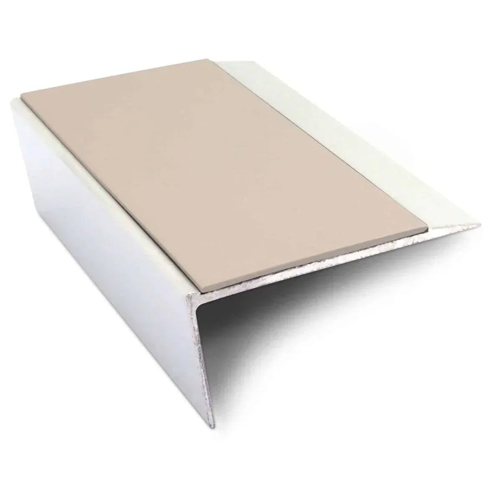 NSL16 66 x 32mm Aluminium Rakeback Stair Nosing with PVC Anti-Slip Insert
