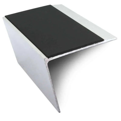 NSL26 Aluminium DDA Compliant Stair Nosing 67 x 55mm with Anti-Slip PVC Insert