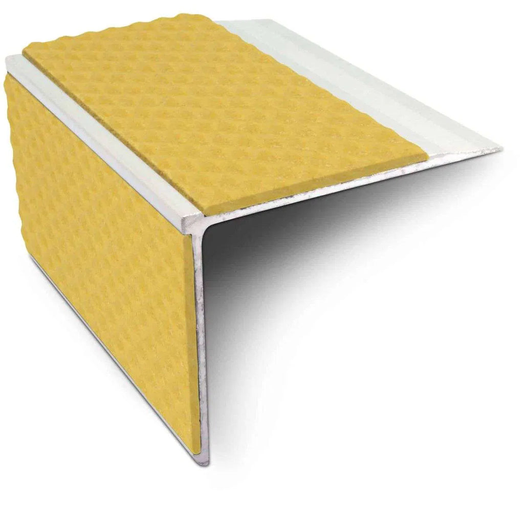 NSL27 75 x 58mm Aluminium DDA-Compliant Stair Nosing with PVC Grip Insert