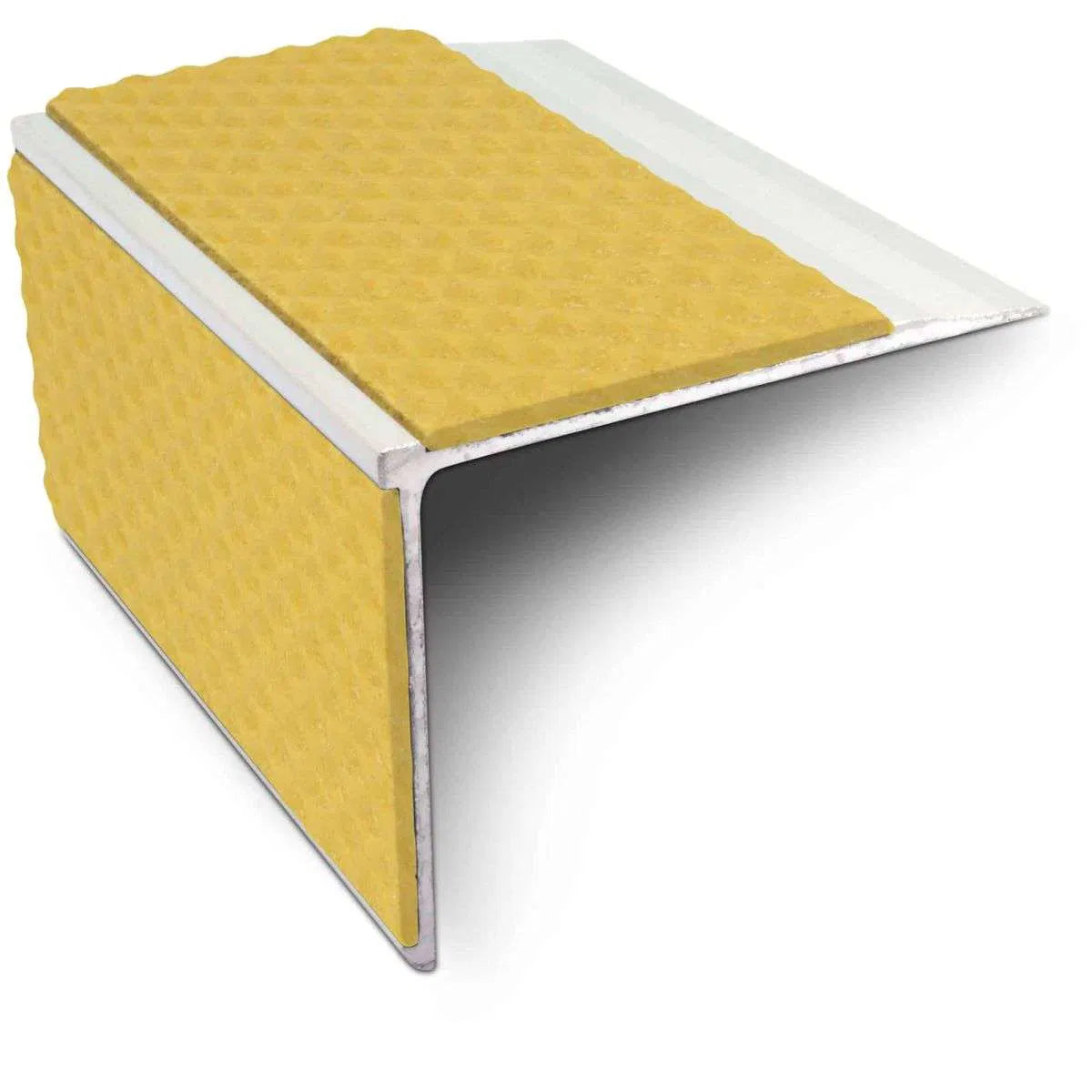 NSL27 75 x 58mm Aluminium DDA-Compliant Stair Nosing with PVC Grip Insert