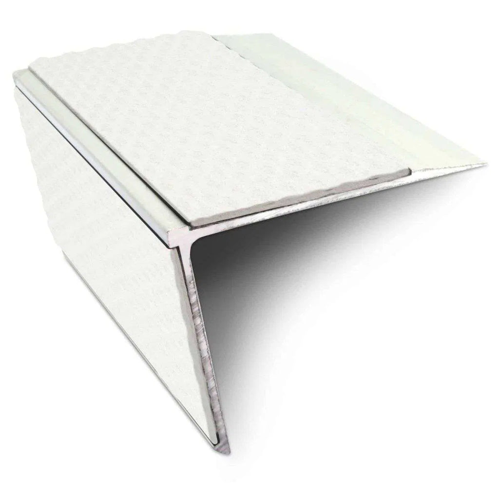 NSL28 75 x 58mm DDA-Compliant Aluminium Stair Nosing with PVC Anti-Slip Insert